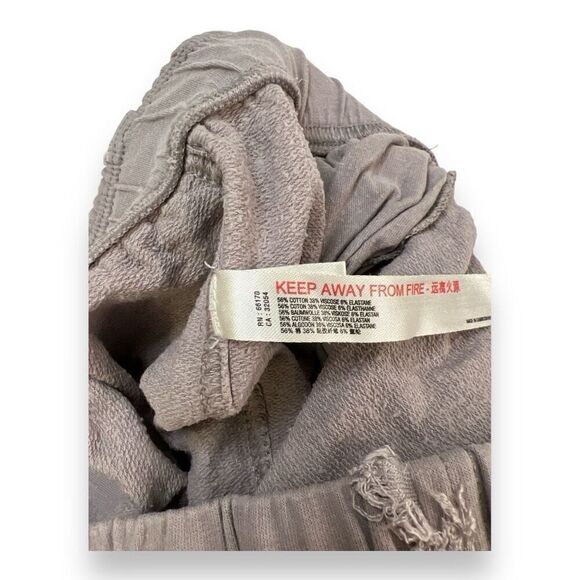 Free People Movement Ruffle Distressed Gray Joggers Size Extra Small - Picture 5 of 6